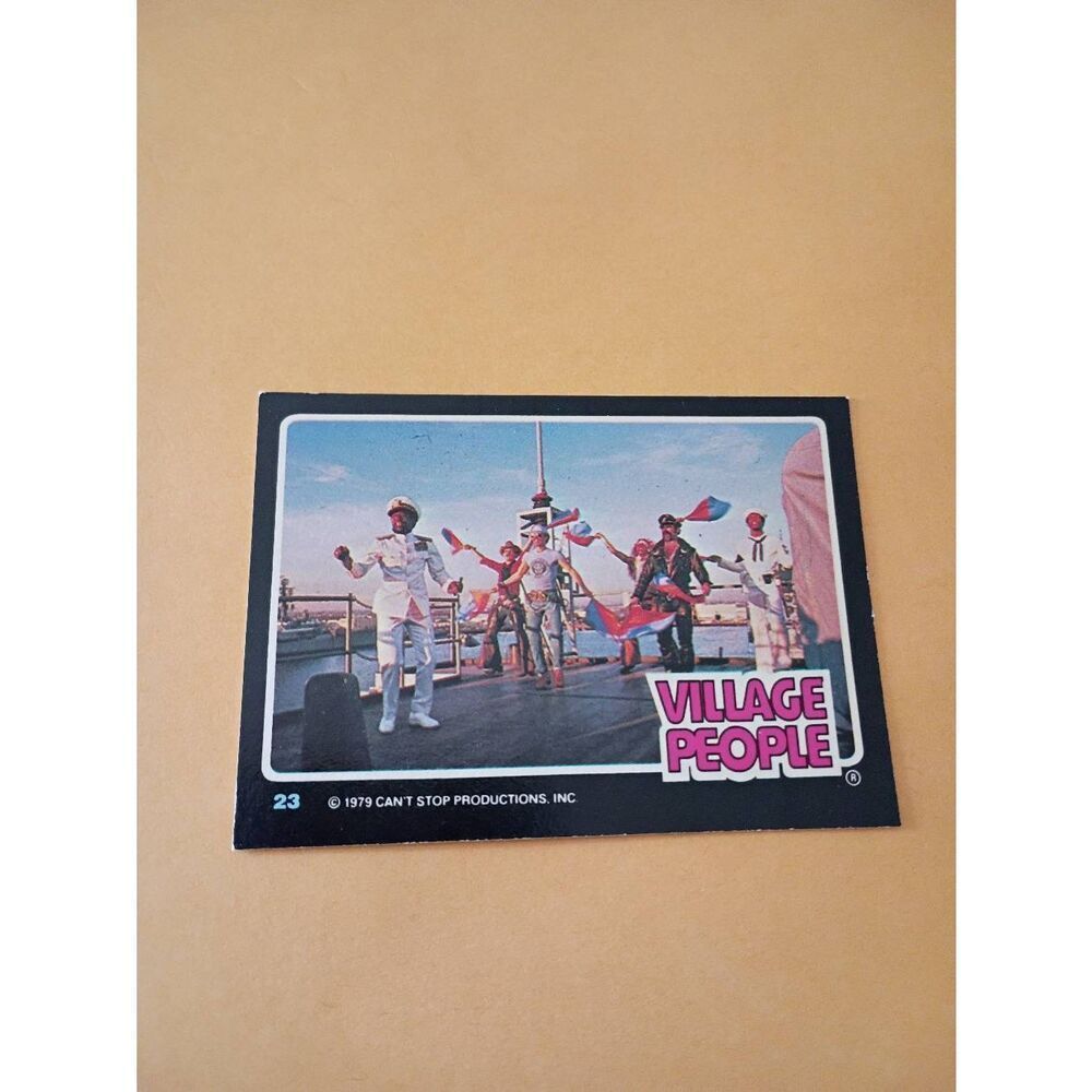 Vintage 1979 Village People Trading Card #23 Disco Era Vintage Music Collectible
